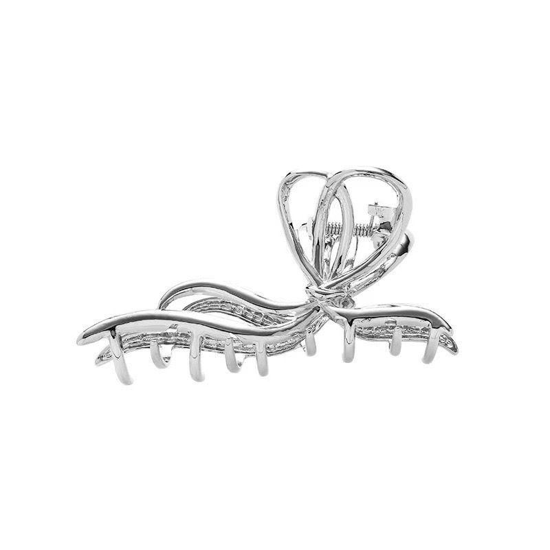 Elegant Butterfly Metal Claw Clip for Women, High-End Large Shark Clip, New 2025 Trendy Back of Head Hairpin