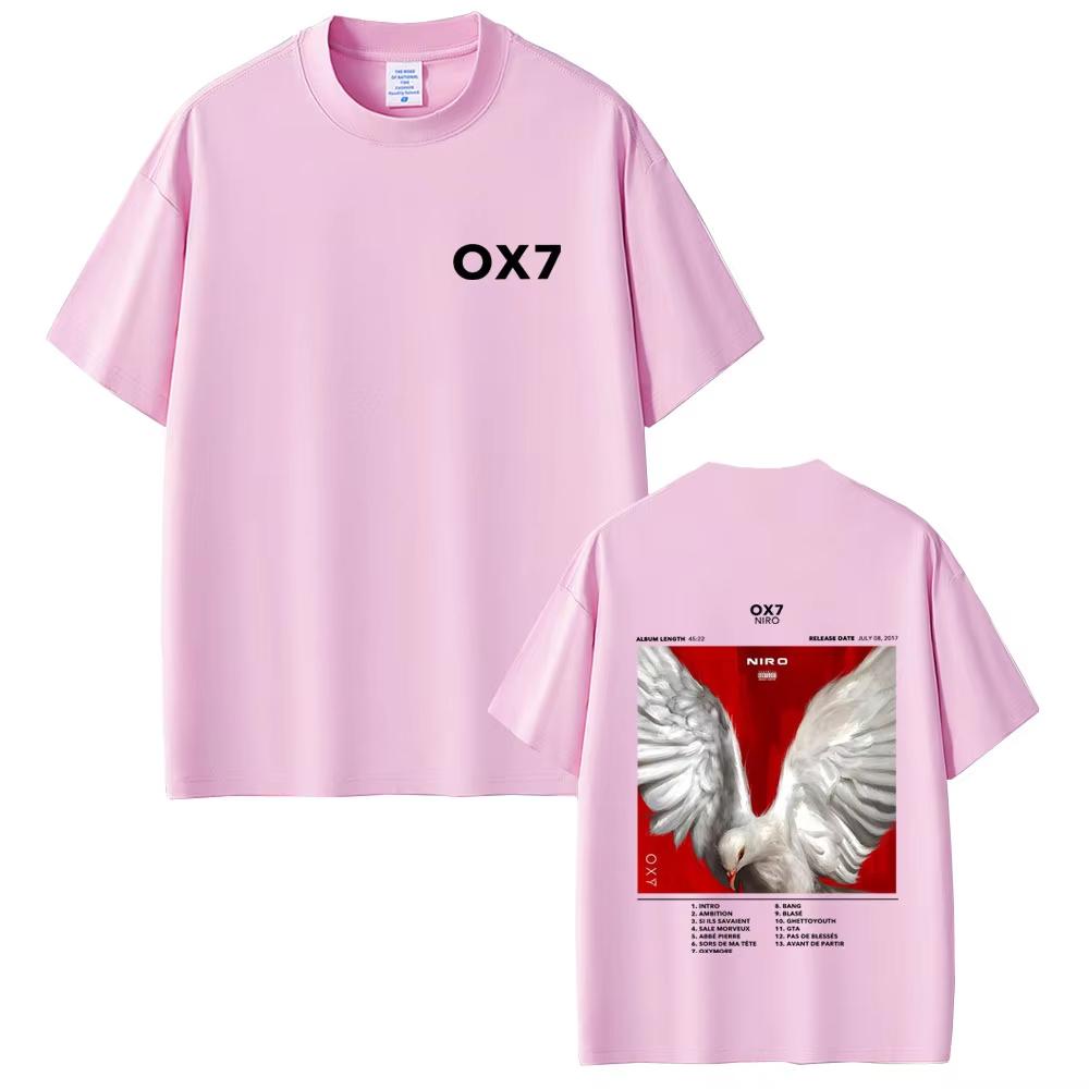 

Рэпер Niro OX7 Альбом Футболка с двухсторонним графическим принтом Мужская Хип-хоп Поп-музыка Уличная одежда Мужская Женская Мода Оверсайз Футболка с круглым вырезом 4XL