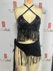 2024 Electric Music Festival Glitter Tassel Swimsuit: Sexy Three-Piece Set for Women.