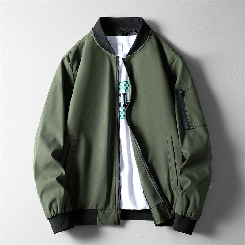 Herren Frühling/Herbst Freizeitjacke im koreanischen Stil mit Reißverschluss