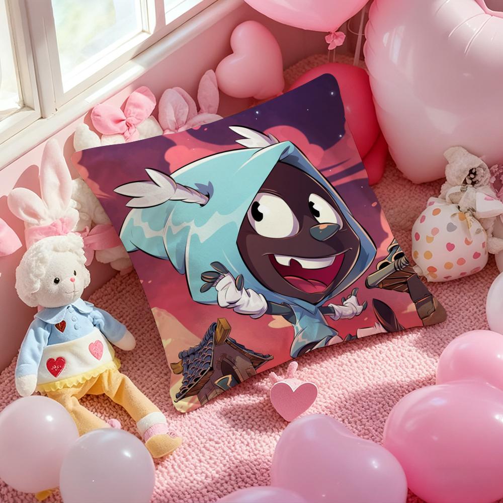 

D-Dofus Game Cushion Cover Pattern Printed Pillowcase for Living Room Sofa Cushion Cover & Bedroom Decor 12x12Inch