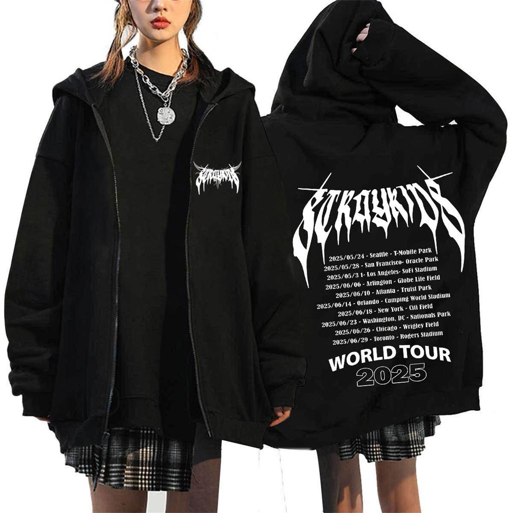 Women's Fashionable Comfortable Casual Long-Sleeved Printed Zip-Up Sweatshirt