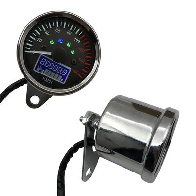 Universeller 12V Motorrad Tacho LED Digitaler Drehzahlmesser Flüssigkristall Instrument Anzeige Kilometerzähler mit Tankanzeige