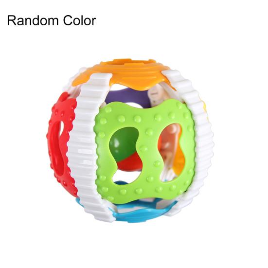 

Colorful Rattle Plastic Hand Bell Grip Ball Funny Newborn Baby Infant Toy Gift