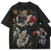 Gundam Barbatos Lupus Rex T-Shirt Herren IBO Vintage Säurewäsche Mecha Streetwear Retro Japanischer Anime Baumwolle Grafik-T-Shirt