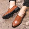 2025 Spring Autumn Hot Selling Lightweight Men's Leather Casual Shoes Massage Sole Flat Loafers British Style Men's Work Shoes