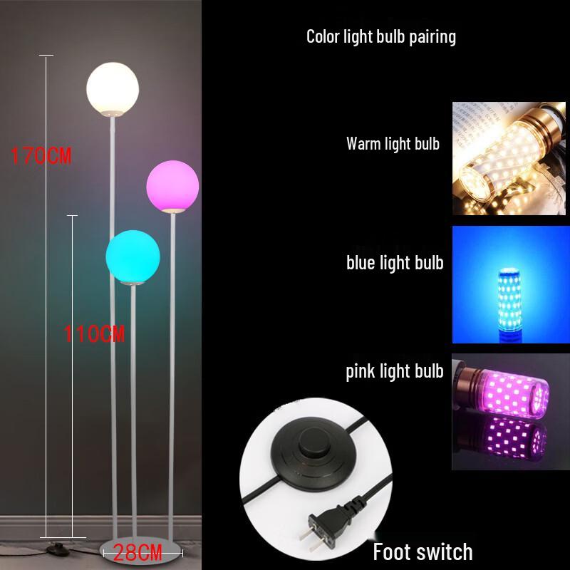 Minimalist Nordic Arc Floor Lamp with Remote RGB LED