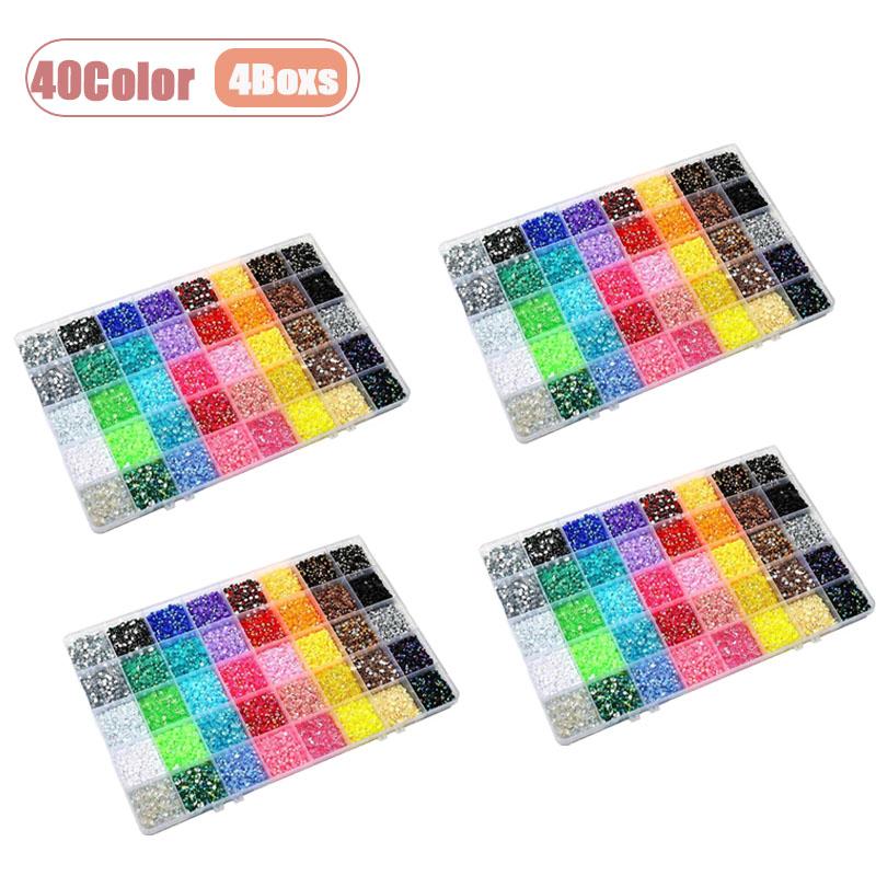 40 Colors 3mm Jelly Color Resin Rhinestones Flat Back Gems for Nail Art Accessories Phone Case Mug Cup DIY Craft Decor Supplies