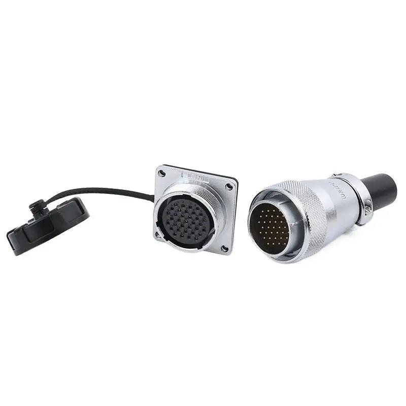 WEIPU WS28 Waterproof IP65 Electrical Connector 2-26 Pin M28 Auto Power Adapter For Solar LED Lighting Display Ebike Motorcycle
