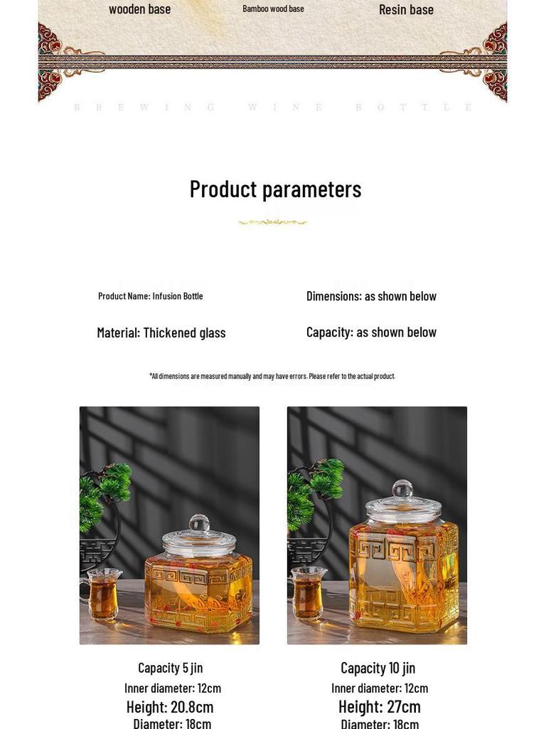 Luxury Sealed Wine & Baijiu Soaking Jar with Faucet for Household Use