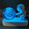 Creative 3D Astronaut Crystal Ball Led Night Light for Children Bedroom Planet Space Solar System Lamp USB Christmas Kid Gift