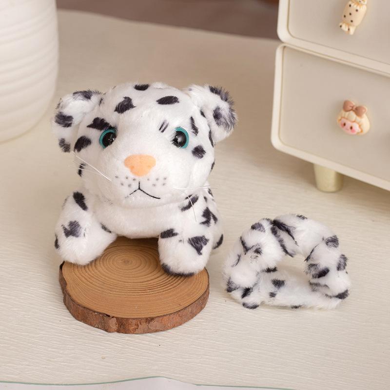 Cartoon Animal Tiger Leopard Bracelet Standing Shoulder Doll Plush Toy Panda Elephant Doll Girl Doll