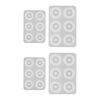4 Set Silicone Beads Moulds Mold Resin Jewelry Making Pendant Craft DIY Tool