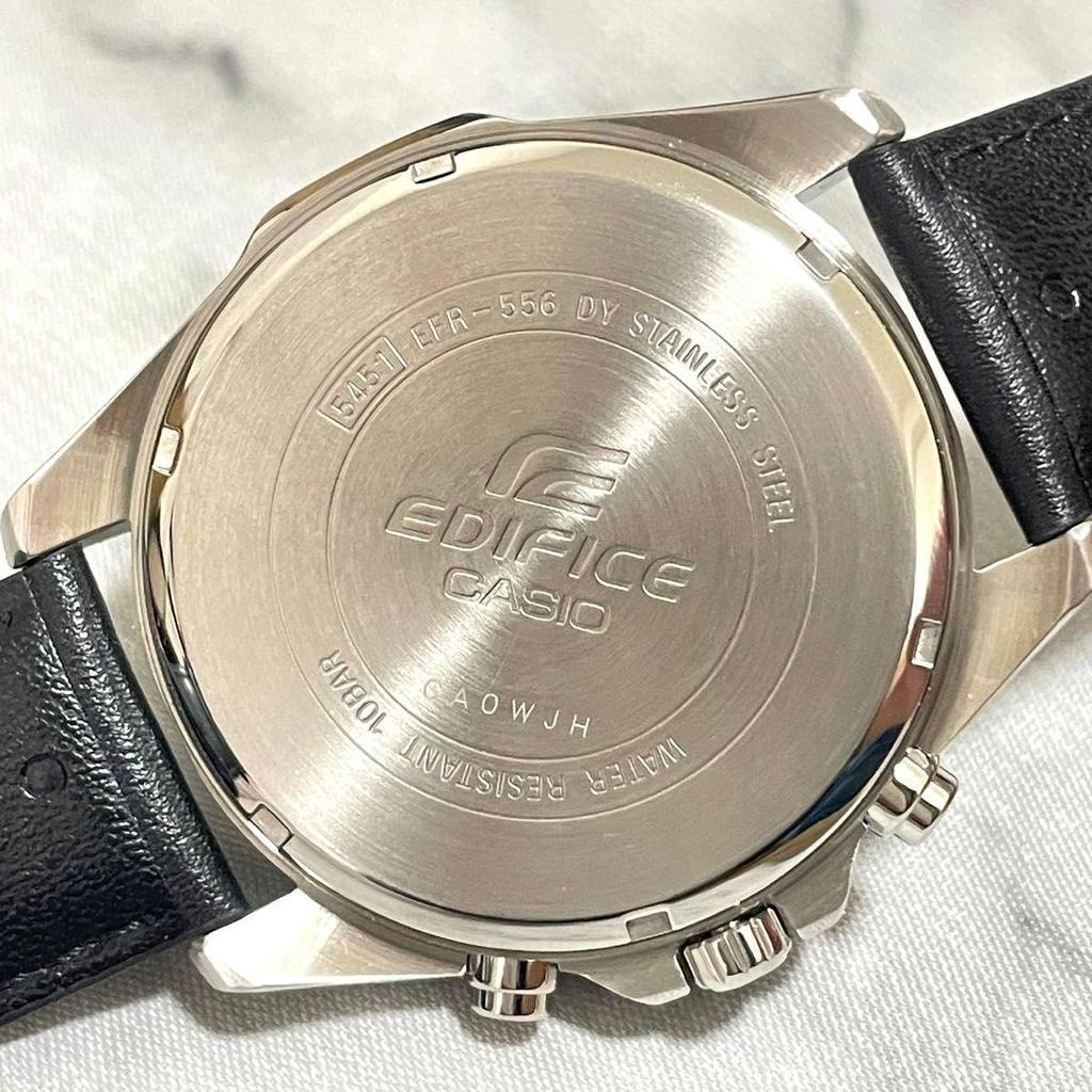 Used Unused CASIO EDIFICE Chronograph Watch with Leather Strap