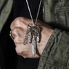 Gioielli in argento sterling S925 Ciondolo creativo con piume fatte a mano Etichetta indiana Ciondolo maschile e femminile