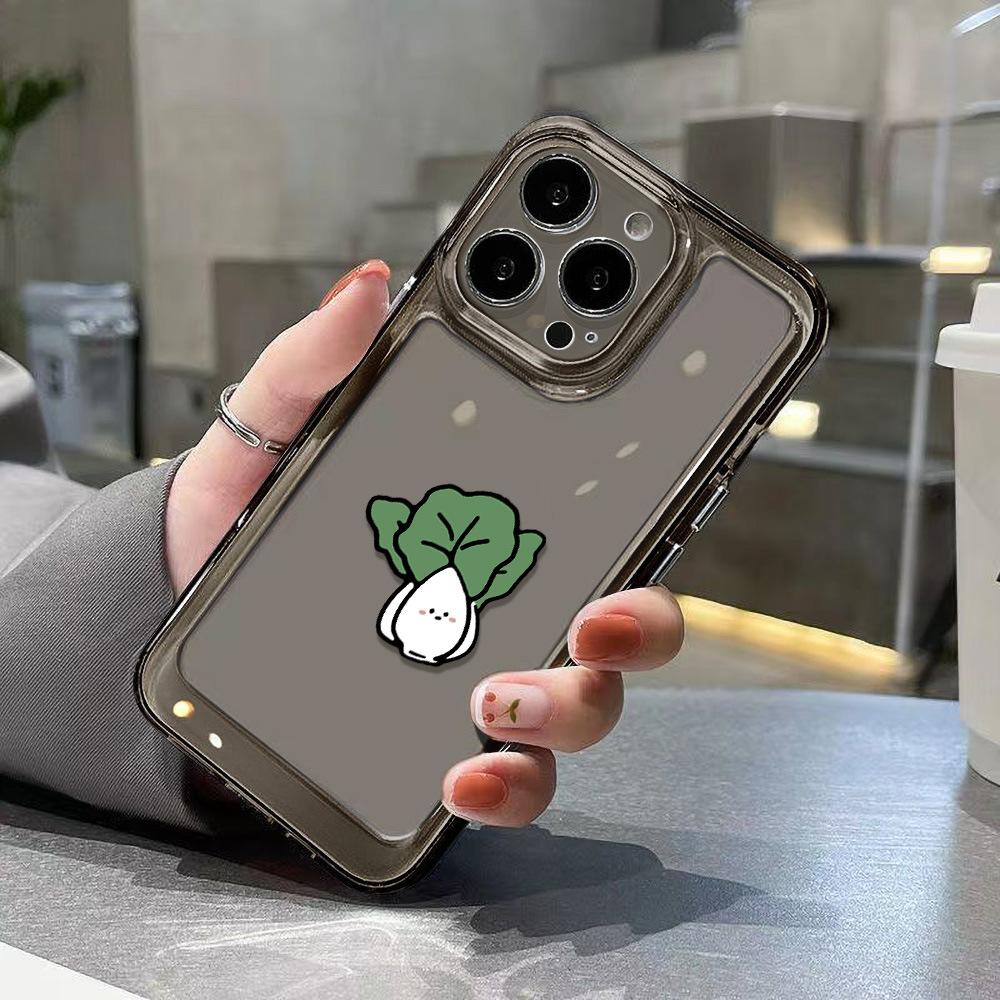 Cute niche cabbage is suitable for iPhone17promax space phone case Apple 16 transparent 15/14 generation