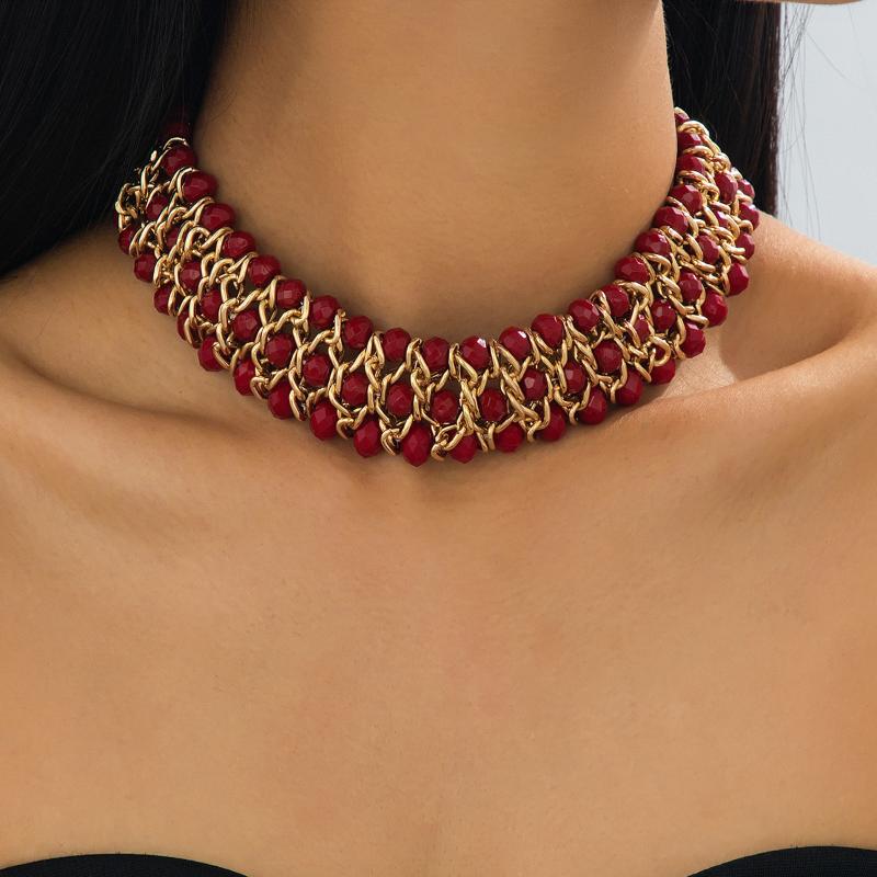 Black Beads Woven Choker Necklace For Women To Wear On Vacation Stages And Music Festivals Fashion Jewelry Hot Sale Party Gift