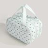 Large Capacity Polka Dot Cosmetic Bag Waterproof Portable Travel Toiletry Organizer for Girls Daily Makeup