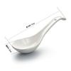 YFWOOD 6-Piece Spoon Set, 17cm Ceramic Soup Spoon with Curved Long Handle, Dinner Spoon for Curry, Ramen, Fried Rice, and Other Cooking