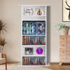 Media Storage Cabinet 5 Layers Adjustable DVD Shelves Holds 240 CDs White