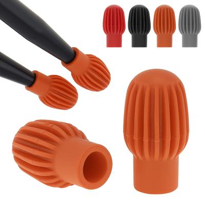2pcs Silicone Drum Stick Rubber Caps Drumstick Mute Damper Silent