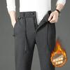 Men's Slim Fit Fleece Lined Winter Sports Sweatpants with Cuffs - Thickened Lambswool for Warmth