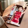 Tangpu Vintage Floral Tinplate Wall Art, Chinese Cheongsam Metal Decor for Living Room Garden, Weather-Resistant Indoor Outdoor