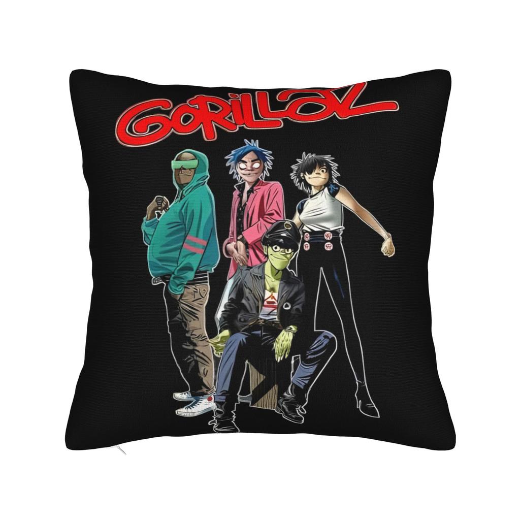 Gorillaz Pillowcase Accessories Printing Cushion Cover Pillow Covers Car Decor Zipper Multi Size