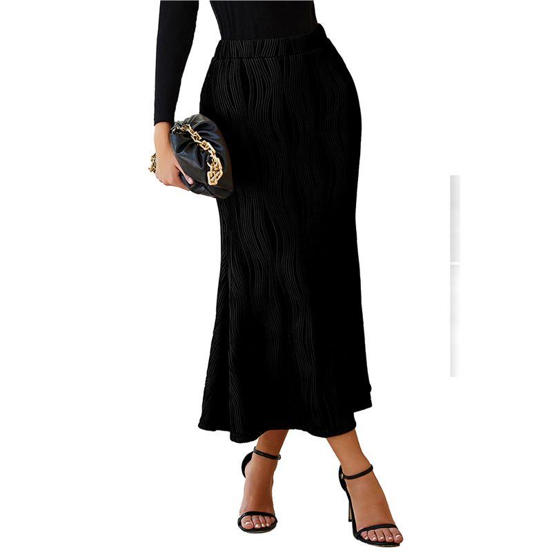 

American Shiying Slim fit Slimming Sheath Fishtail Skirt Women 2025 Summer New Elegant All-Match Skirt Women Black XL(Code fits (70.00 kg-75.00 kg)