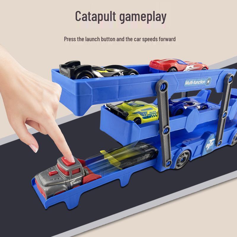 

Foldable Cross-border Truck Container Toy with Three-layer Storage for Kids