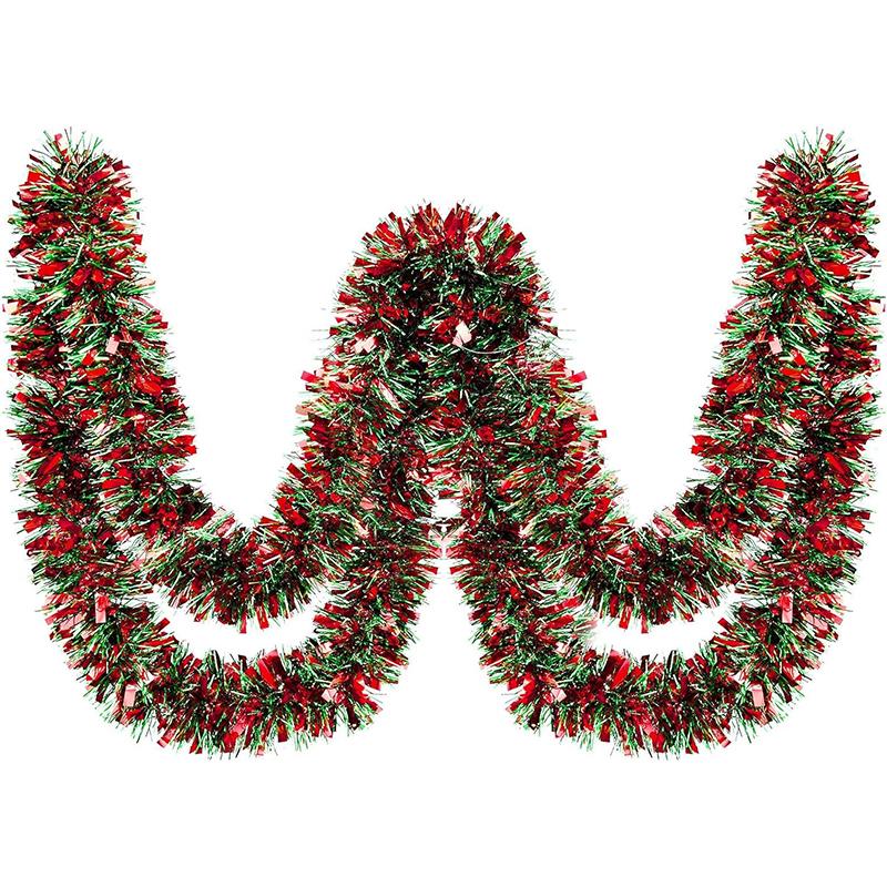 1 Stück Gold Rot Grün Kranz Weihnachten Metalldrahtkranz Weihnachtsbaum Hängekranz Dekoration Treppengeländer Banner Heimdeko