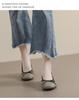 Weiwei Girl Square Toe Bow Loafers - Women's Soft Sole Ballet Flats