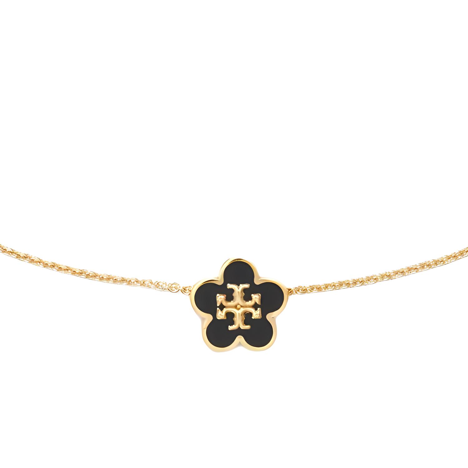 Tory Burch Original Design Brass Enamel Necklace Women necklace Gold 147287-720 F,Gold