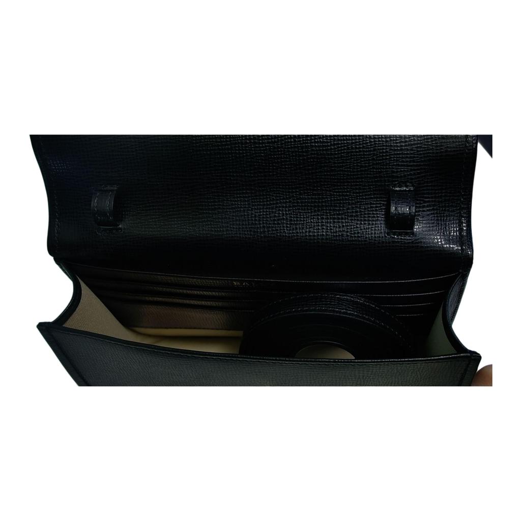 Bally Classic Womens Series Fun Print Pattern Leather Clutch Women Clutch Black 6219795