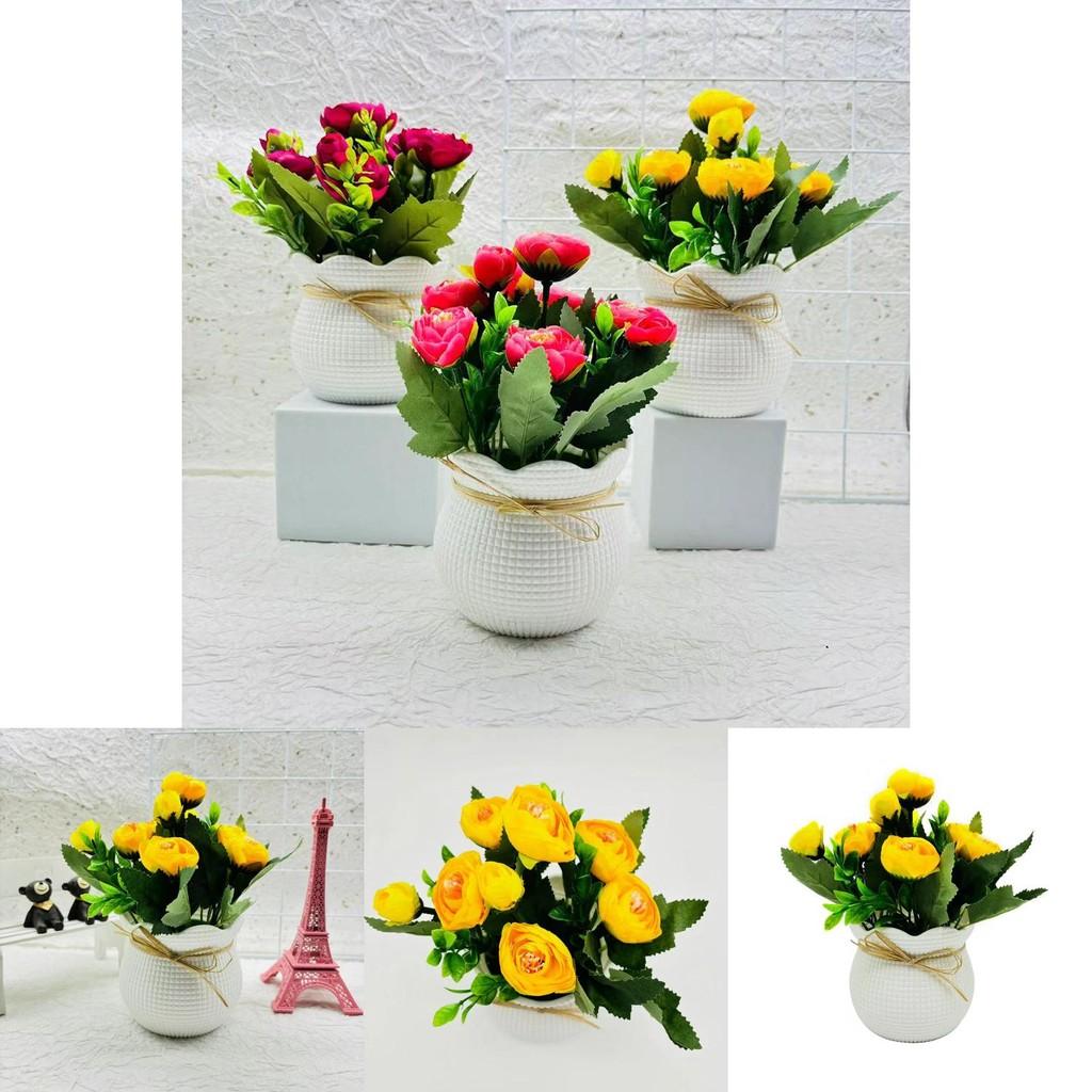 Camellia Sp Green Plant Indoor Decor With Plastic And Silk For Home And Wedding Use