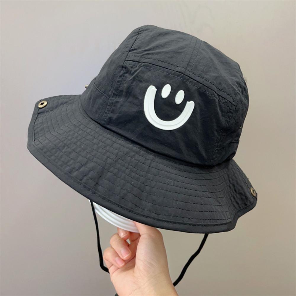 

Breathable Kids Bucket Hat UV Protection Fishing Hat Outdoor Panama Hat чёрный