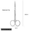 420 Stainless Steel Multi-Purpose Scissors: Large Curved, Straight, Round Tip for Surgical, Beauty, Nose Hair, Eyelid, and Teaching Use.