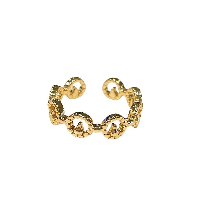 Explosive Fashion Temperament Diamond Opening Ring Niche Design Medieval French High-End Accessories Ring Women