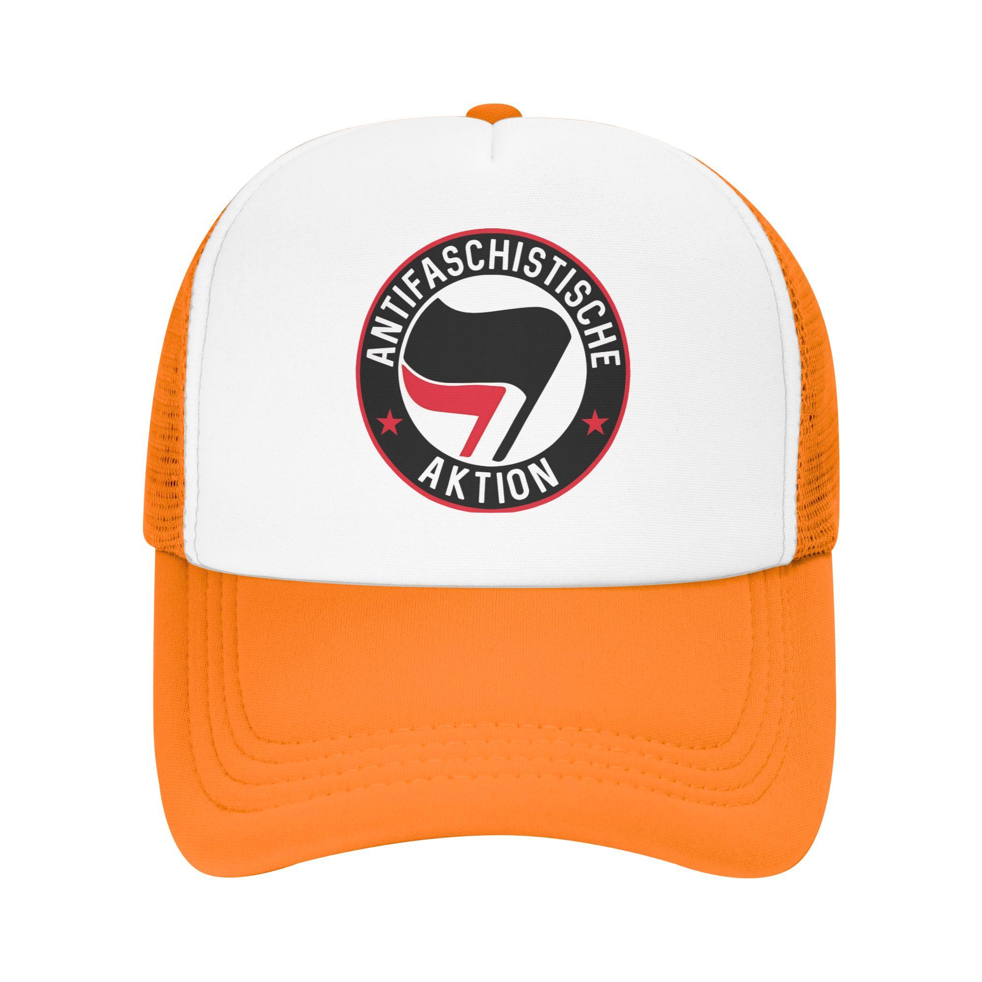 

Classy Anti-Fascist Action Sun Hats Casual Baseball Cap Summer Trucker Hat Adjustable Outdoor Sports Snapback Cap Baseball Caps One Size помаранчевий