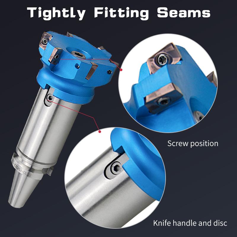 KM12/BAP 400R Face Aluminium Plane Head End Mill Milling Cutter SEKT/APMT Carbide Insert CNC Machine High Hardness Tools
