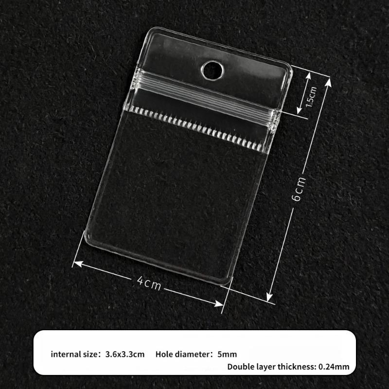 100pcs PVC Self Sealing Bag Thicken Highly Transparent and Scratch Resistant Plastic Pouchs Jewelry Brooch Bracelet Storage Packaging Pockets