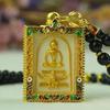 Phra Somdej Buddha Thai Amulett Halsband Hänge Retro Vintage Skyddande Charm Talisman Kraftfull Rikedom Framgång Hälsa Lycka Smycken Thailand Reproduktion