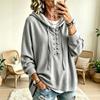 Women's Casual Pullover Hoodie, Loose Fit, Drop Shoulder, Color