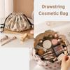 Large Capacity Drawstring Makeup Bag Waterproof Drawstring Travel Toiletry Pouch Leak-proof Large Opening Women's Wash Bag