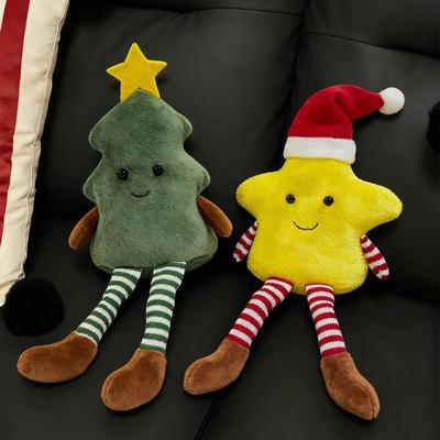 Weihnachts-Stofftier Weihnachtsbaum und Sternförmige Puppen Weihnachtsgeschenke für Kinder Jungen Mädchen Weihnachten Langbeinige Puppe