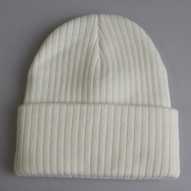 Solid Color Unisex Beanie Keep Warm Knitted Hat Fashion Hip Hop Stripe Winter Hats Skuilles Dad Ski Ladies Casual Bonnets Cap