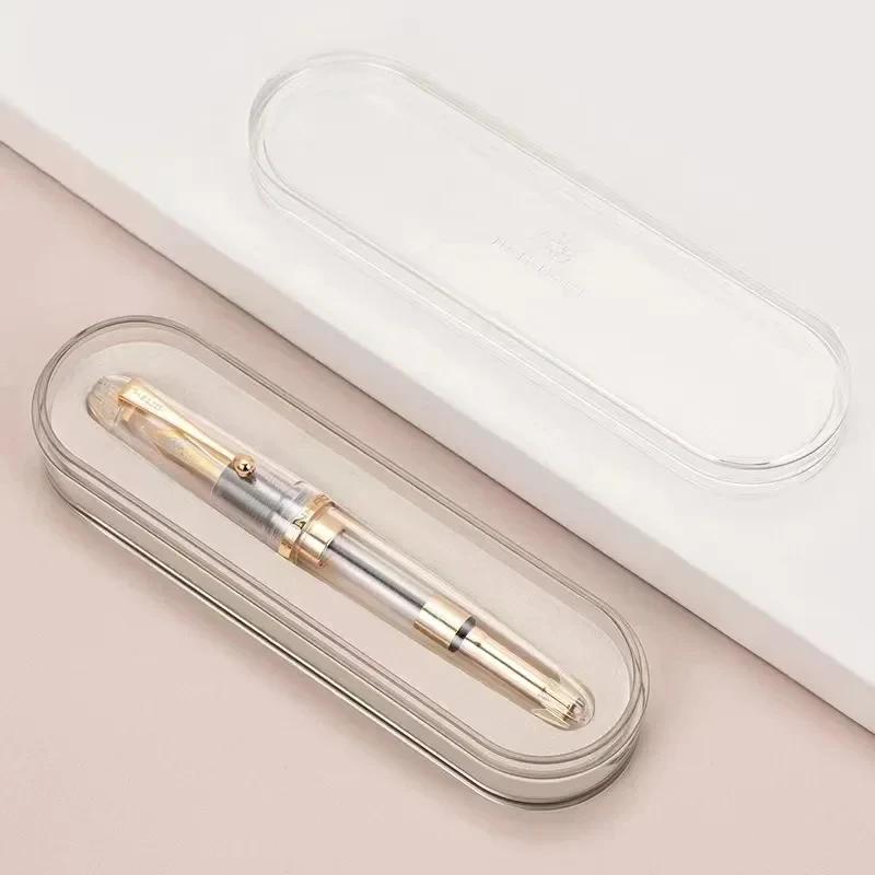 Luxury JinHao 9019 Dadao Fountain Pen Acrylic Transparent Spin Pen 40MM Nib Stationery Office School Supplies Writing Pens