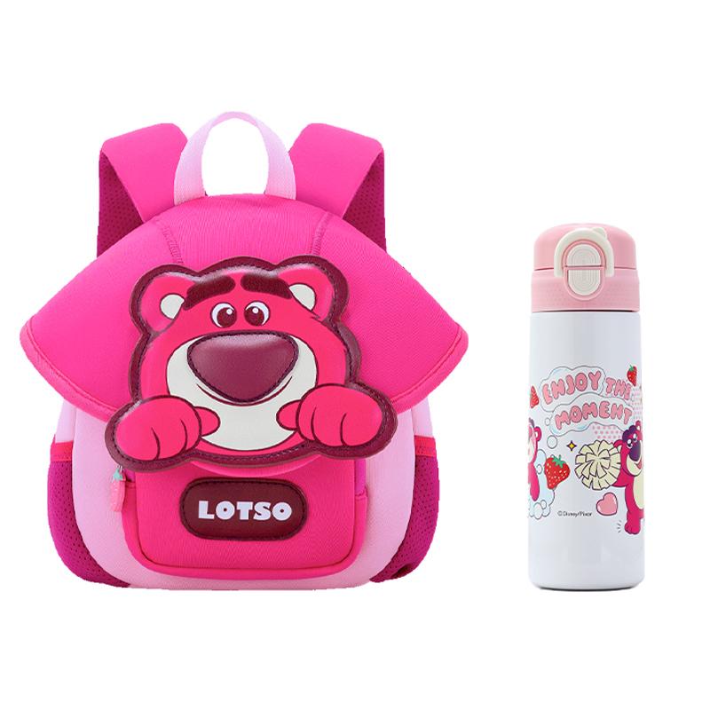 New Disney Strawberry Bear Series Neoprene With PU Small Kids' Bag Backpack Kids' Pink/Blue B20124-L