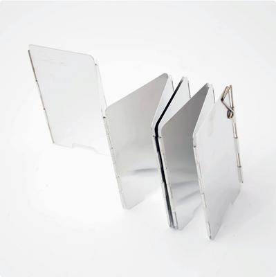 Portable Foldable Windshield for Camping Stove 9 Panels Mini Lightweight Stove Wind Guard with Lock Pins and Carrying Pouch for Outdoor Cooking