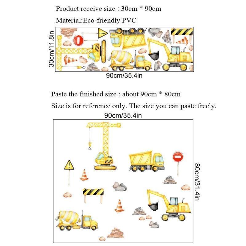 

Мультфильм Инженерная машина Узор Наклейка На Стену Мальчик Детская Комната Фон Украшения Фреска Домашний Декор Самоклеящиеся Обои A